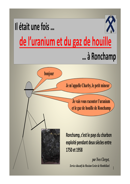De L'uranium Et Du Gaz De Houille