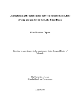 Climate Shocks and Conflict in Lake Riparian Zones: Evidence from the Lake Chad Basin