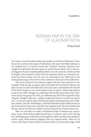 Russian Rap in the Era of Vladimir Putin