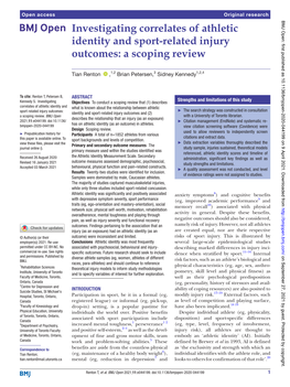 Related Injury Outcomes: a Scoping Review