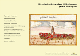 Ortsanalyse Hildrizhausen (Kreis Böblingen)