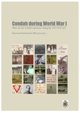 Condah During World War I What Was the Condah Experience During the 1914-1918 War?