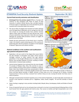 ETHIOPIA Food Security Outlook Update September 30, 2011
