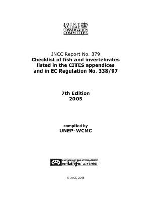 Checklist of Fish and Invertebrates Listed in the CITES Appendices and in EC Regulation No