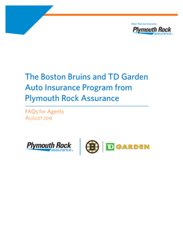 The Boston Bruins and TD Garden Auto Insurance Program from Plymouth Rock Assurance