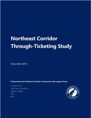 Northeast Corridor Through-Ticketing Study