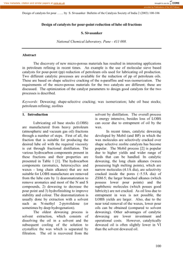 The Various Hydrocarbon Components in LOBS and Their