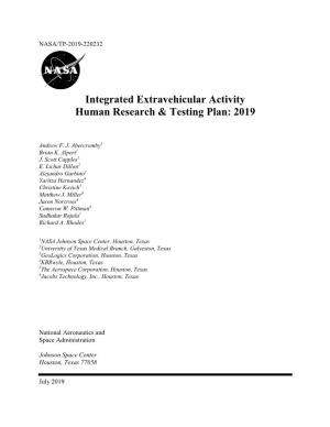 Integrated Extravehicular Activity Human Research & Testing Plan