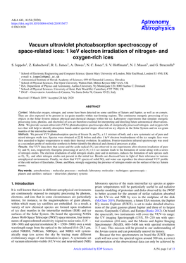 Vacuum Ultraviolet Photoabsorption Spectroscopy of Space-Related Ices: 1 Kev Electron Irradiation of Nitrogen- and Oxygen-Rich Ices S
