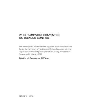 WHO Framework Convention on Tobacco Control