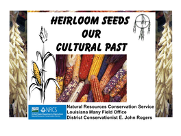 Heirloom Seeds Our Cultural Past