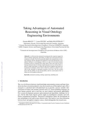 Taking Advantages of Automated Reasoning in Visual Ontology Engineering Environments