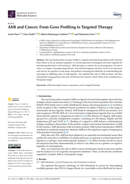 Ahr and Cancer: from Gene Proﬁling to Targeted Therapy