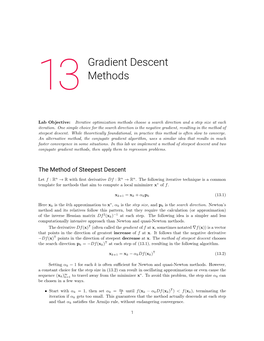 Gradient Descent Methods