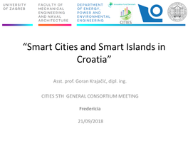 “Smart Cities and Smart Islands in Croatia”