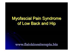 Myofascial Pain Syndrome of Low Back And