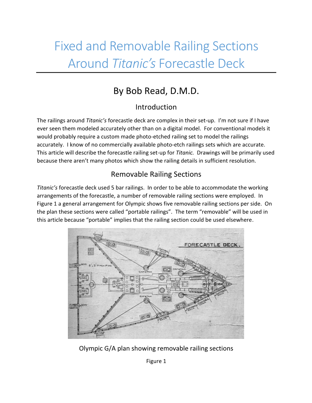 Fixed and Removable Railing Sections Around Titanic's