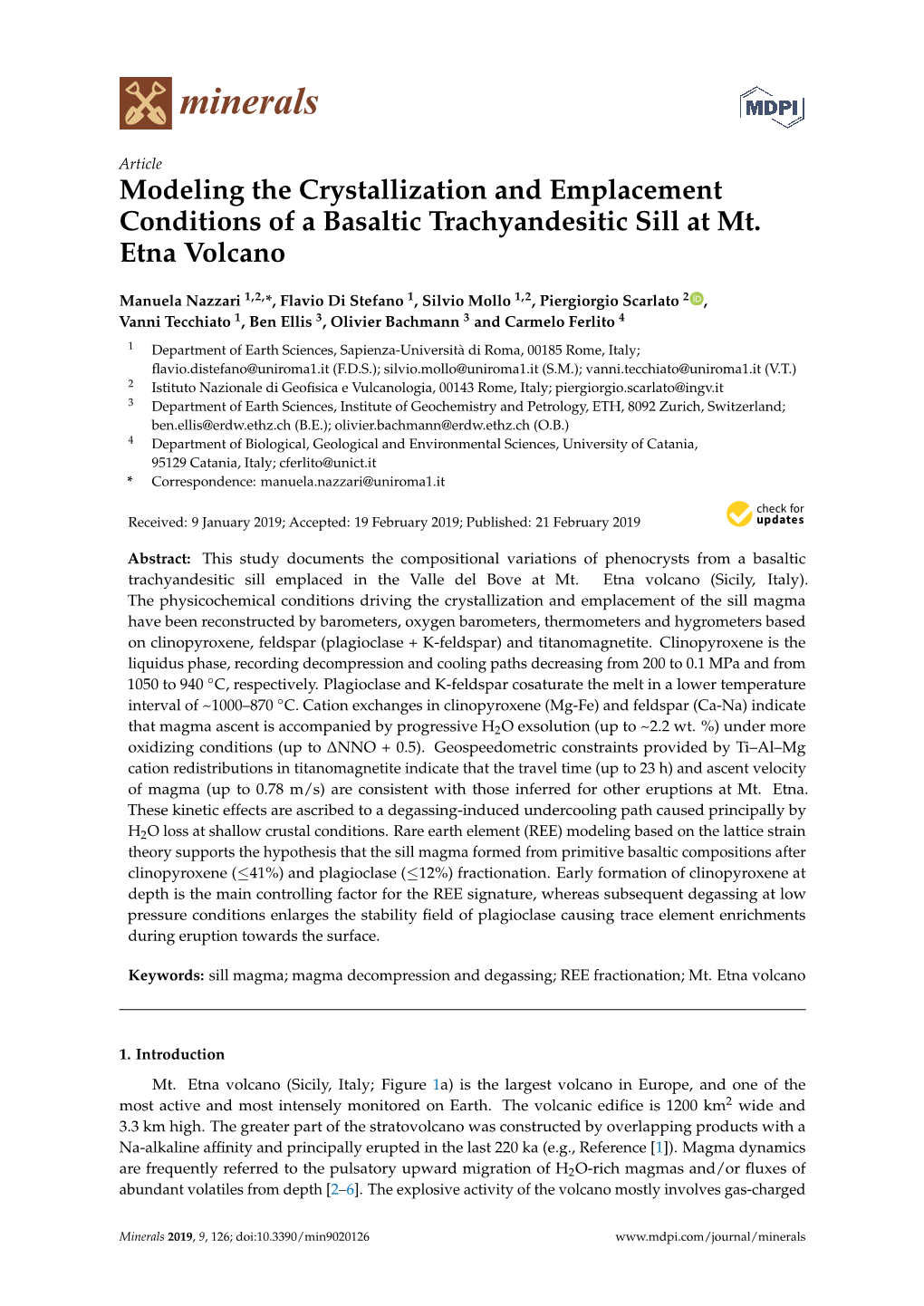 Modeling the Crystallization and Emplacement Conditions of a Basaltic Trachyandesitic Sill at Mt