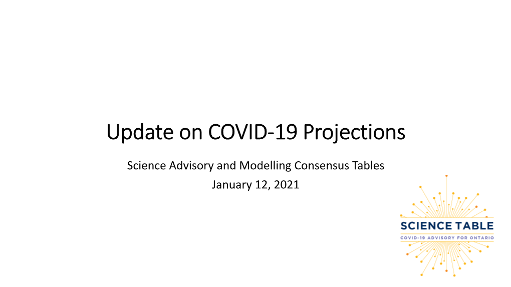 Update on COVID-19 Projections