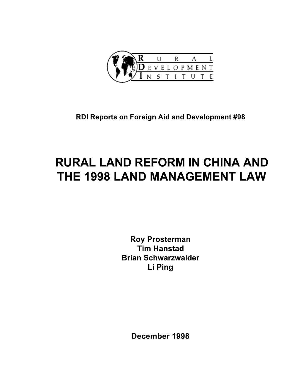 98-China Land Management