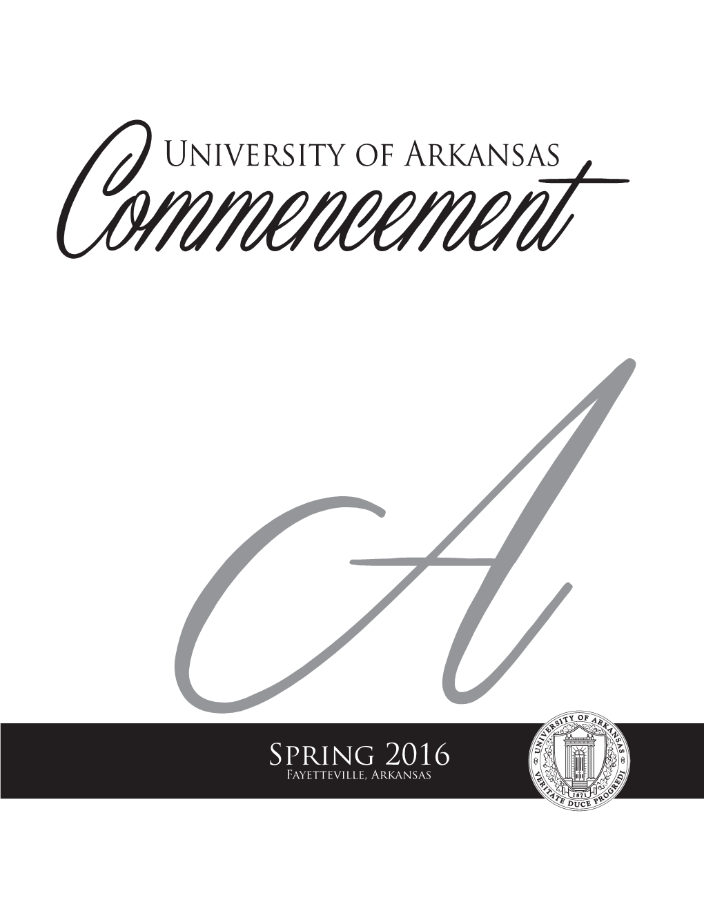 Spring 2016 Commencement Program Book