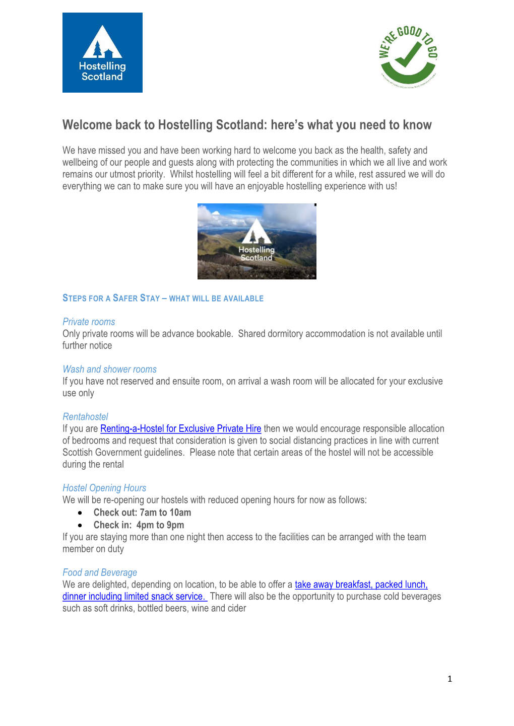 Welcome Back to Hostelling Scotland: Here's What You Need to Know