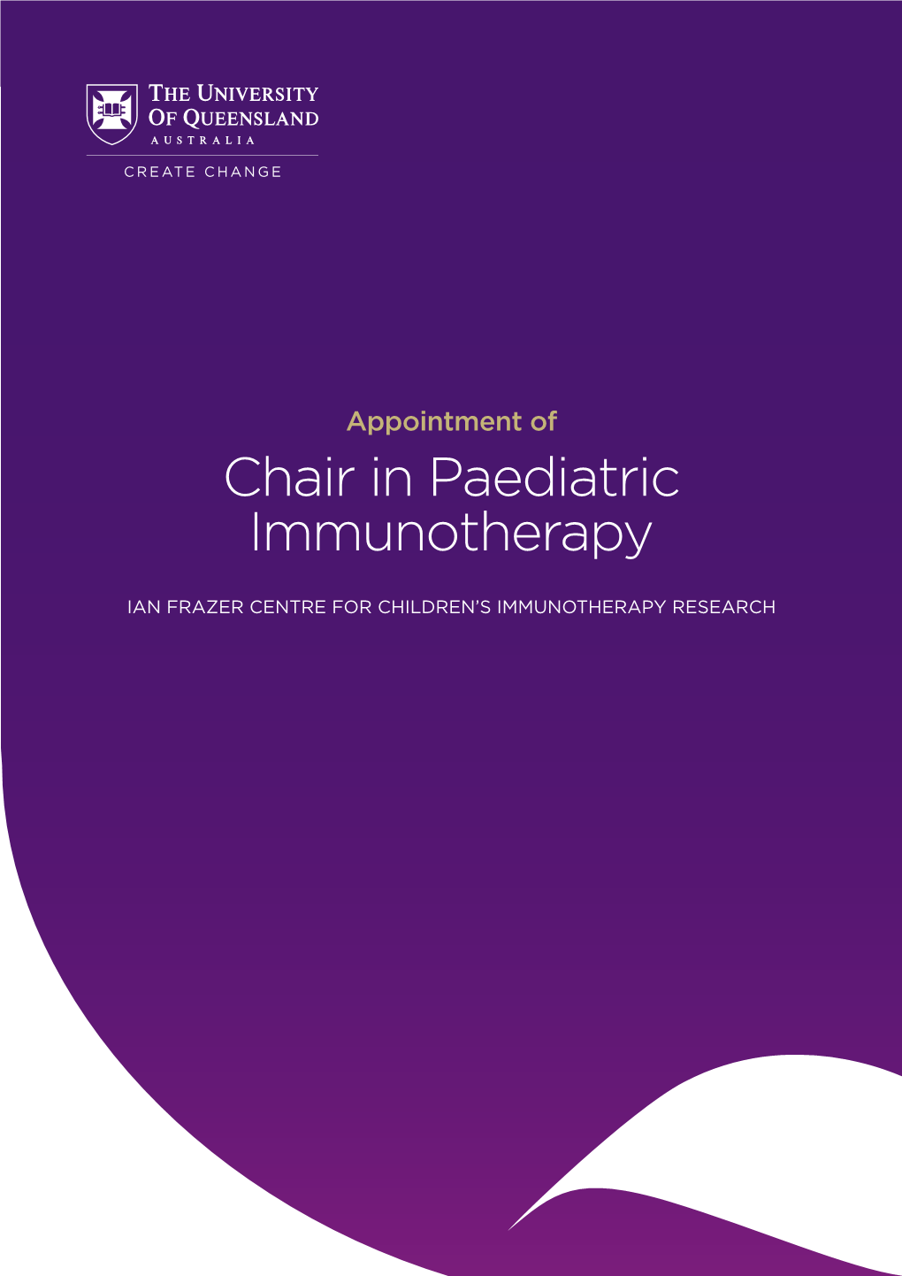 Chair in Paediatric Immunotherapy