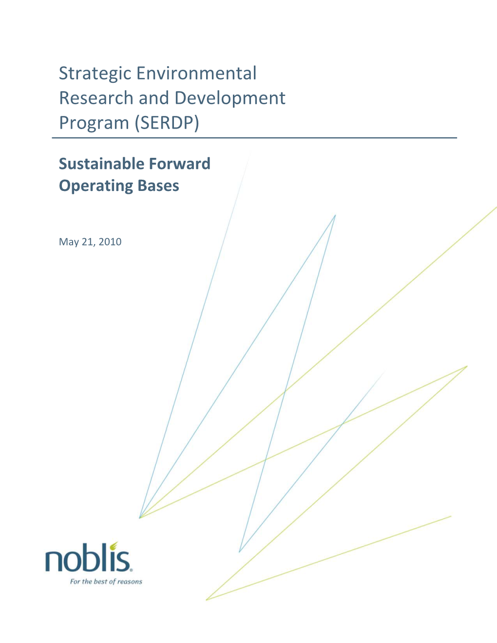 Sustainable Forward Operating Bases