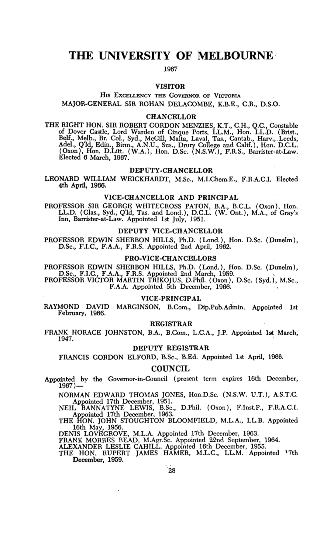 07 Members-Council, Boards and Faculties, Committees, Staff