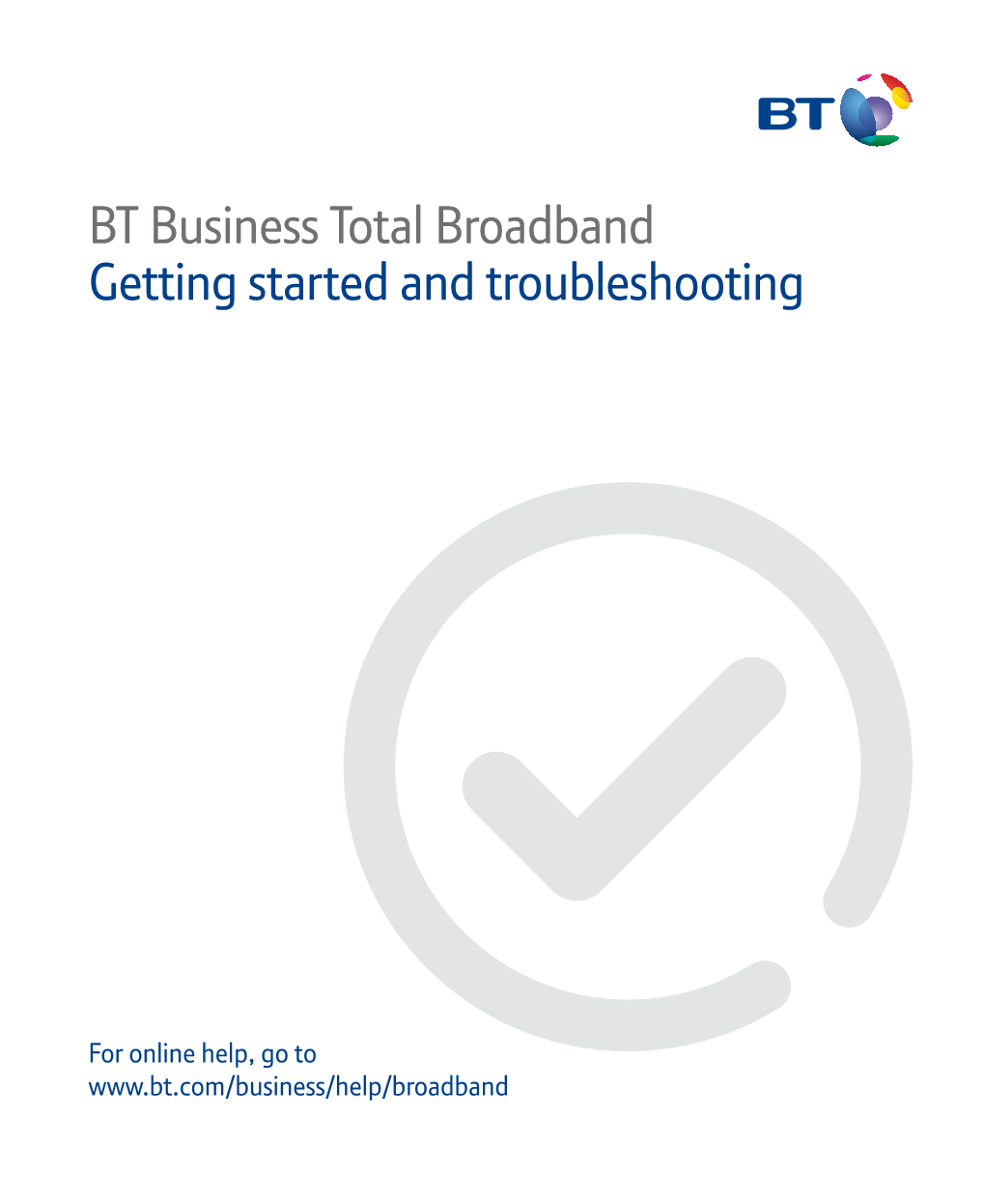 BT Business Total Broadband Getting Started and Troubleshooting