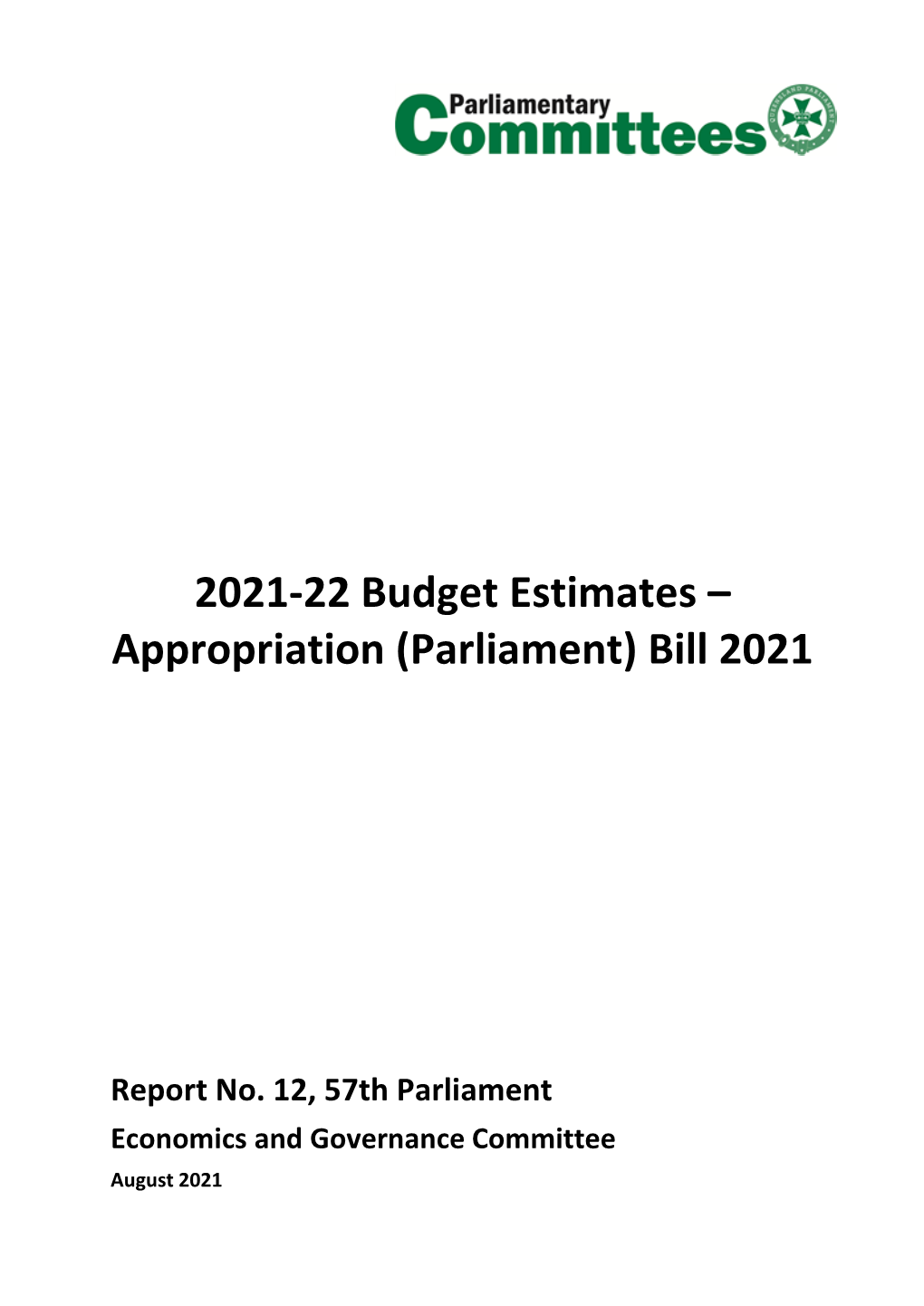 Budget Estimates 2021-22