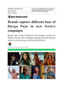 Brands Capture Different Hues of Durga Pujo in New Festive Campaigns