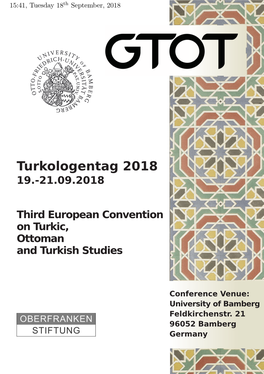 Turkologentag 2018 19.-21.09.2018