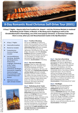 8-Day Romantic Road Chrismas Self-Drive Tour (8S01)
