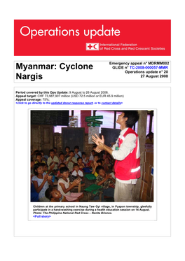 Myanmar: Cyclone Nargis