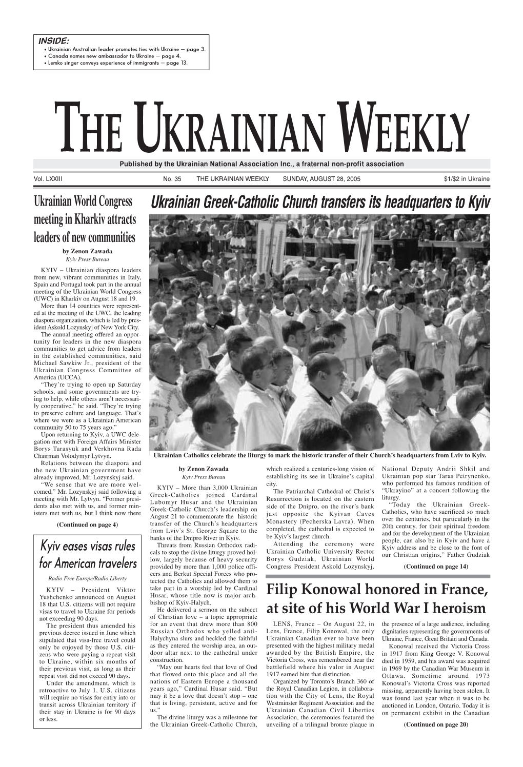 The Ukrainian Weekly 2005, No.35