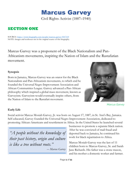 Marcus Garvey Civil Rights Activist (1887–1940)