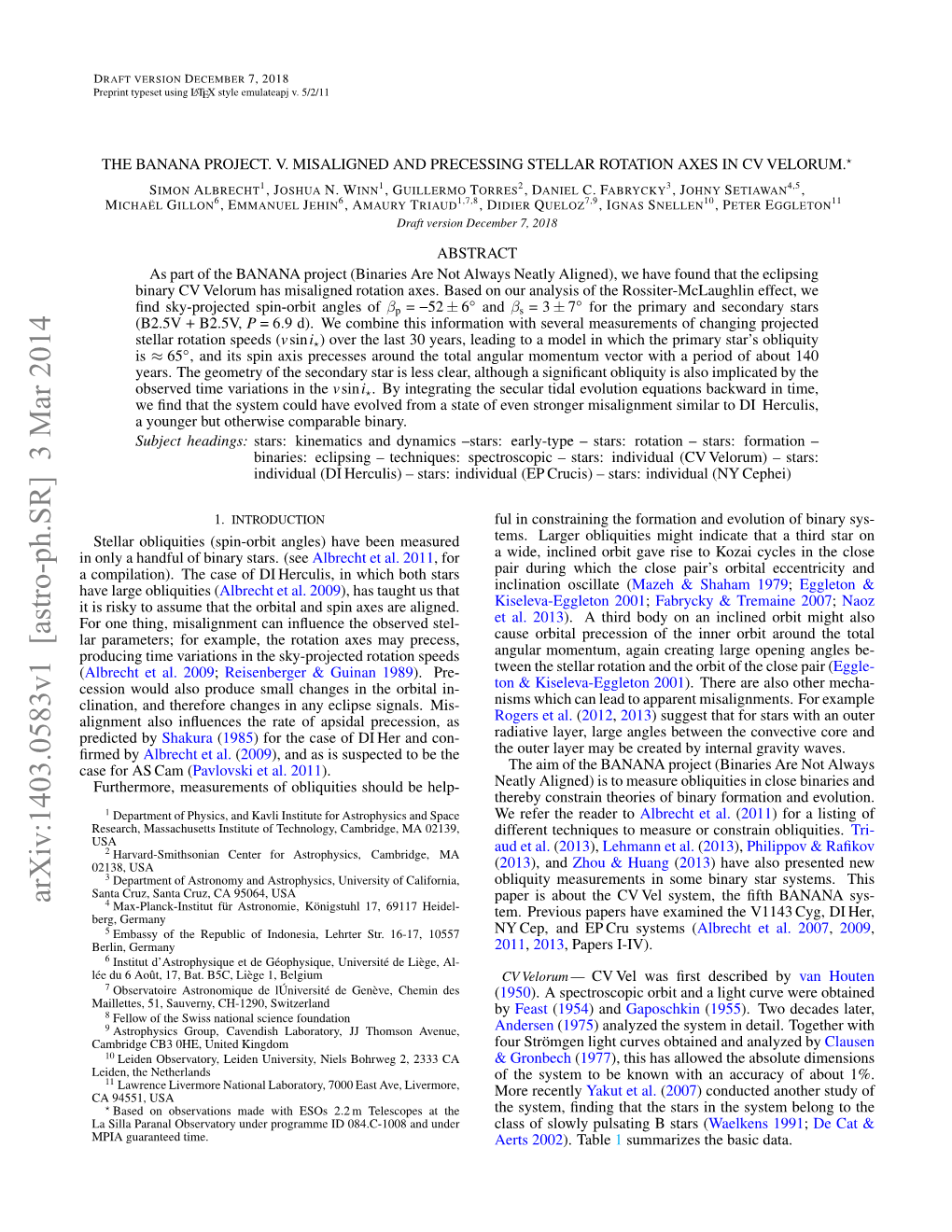 The Banana Project. V. Misaligned and Precessing Stellar Rotation Axes in Cv Velorum.?