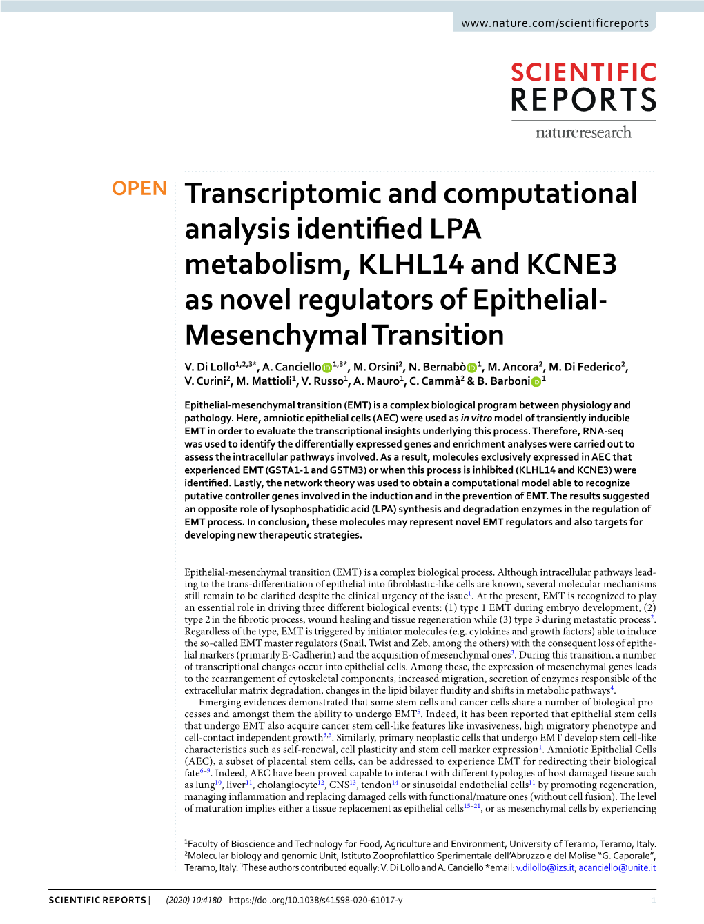 Transcriptomic and Computational Analysis Identified LPA Metabolism