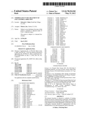 (12) United States Patent (10) Patent No.: US 8,178,524 B2 Mash (45) Date of Patent: *May 15, 2012