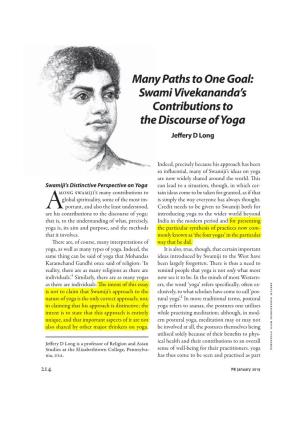 Swami Vivekananda's Contributions to the Discourse of Yoga