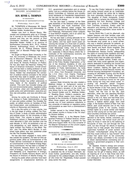 CONGRESSIONAL RECORD— Extensions of Remarks E999 HON