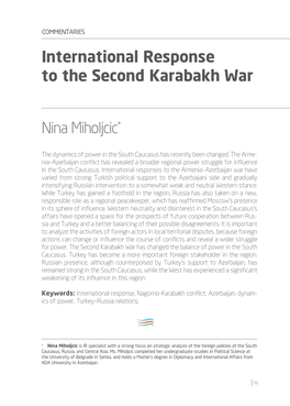 International Response to the Second Karabakh War