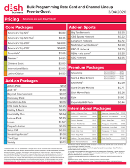 Dish Tv Public Packages & Pricing