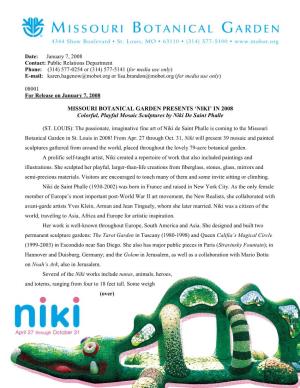 Niki News Release
