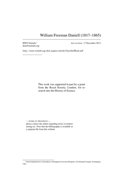 William Freeman Daniell (1817–1865)