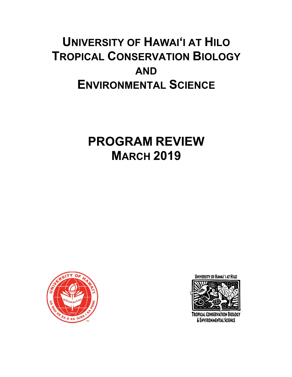Environmental Science Program Review March 2019