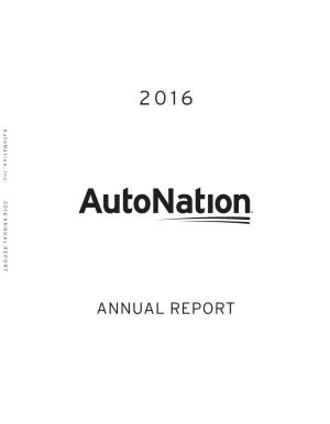Autonation 2016 Annual Report