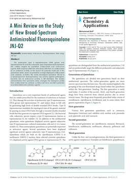 A Mini Review on the Study of New Broad-Spectrum Antimicrobial Fluoroquinolone JNJ-Q2