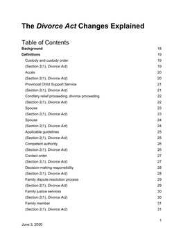 The Divorce Act Changes Explained